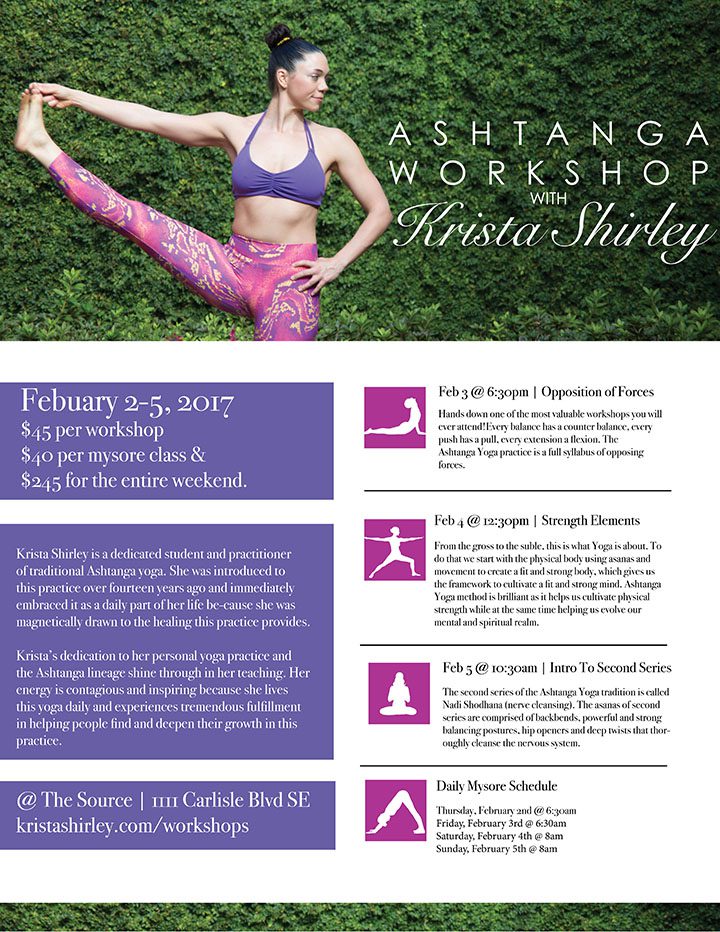 Ashtanga Yoga Workshop with Krista Shirley, Florida